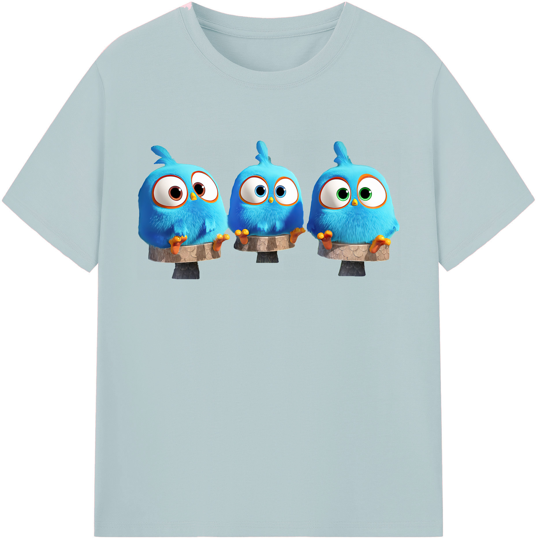 （画像用） Angry Birds アングリーバード 綿100％半袖Tシャツ（フロントプリント）